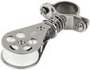 Pulpit Furling Lead Spring Loaded Block - 1" Ball BearingThe Stainless Steel spring guarantees maximum support for the block. Delrin&trade; ball bearing sheave ensures low-friction lead for your furli...