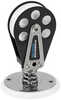 Stand-Up Swivel with Aluminum CheeksDelrin&trade; sheave ensures smooth operation and high safe working load.&nbsp;Specifications:Sheave Dia. 2" (51 mm)Max Line 7/16" (11 mm)Diameter includes urethane...