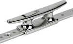 Mid-Rail Chock/Cleat Stainless Steel - 1-1/4"Schaefer T-Track Chock cleats will fit Schaefer T-Track measuring 1" wide, 3/8" overall height, 1/8" "T" thickness and a base width of 1/2". They will not ...