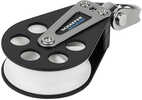 Single Aluminum Block - 60mm SheaveDelrin&trade; sheave ensures smooth operation and a high safe working load. Swivel head may be locked in place to eliminate twisting.&nbsp;Specifications:Sheave Diam...