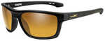 Wiley X Kingpin Sunglasses - Polarized Venice Gold Mirror Lens - Matte Black Frame