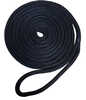 Premium Nylon Double Braid Dock Line - 1/2" x 15' - BlackRobline Premium Dock Lines are professionally manufactured, balanced, spliced, and whipped to offer the highest quality and longest-lasting doc...