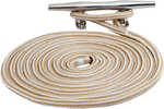 Sea-Dog Double Braided Nylon Dock Line - 3/8" x 15' - Gold/White w/Tracer