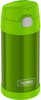 Thermos FUNtainer; Stainless Steel Insulated Green Water Bottle w/Straw - 12oz