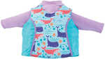 Puddle Jumper Kids 2-in-1 Life Jacket &amp; Rash Guard - Whales - 33-55lbs