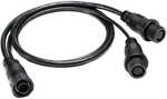 Humminbird 14 M ID SIDB Y - SOLIX&reg;/APEX&reg; Side Imaging Left-Right MSI/Dual Beam Splitter Cable - 30"