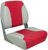 Economy Multi-Color Folding Seat - Grey/RedNow A Comfortable Cushioned Seat To Support Your Backside. Durable Upholstery, Folds Easily, Strap With Snap To Keep Seat Secure. Rigid Injection Molded Fram...