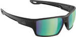 H2Optix Ashore Sunglasses Matt Black, Brown Green Flash Mirror Lens Cat. 3 - AntiSalt Coating w/Floatable Cord