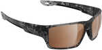 H2Optix Ashore Sunglasses Matt Tiger Shark, Brown Lens Cat. 3 - AntiSalt Coating w/Floatable Cord