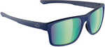 H2Optix Coronado Sunglasses Navy-Matte, Green Flash Mirror Lens Cat. 3 - AR Coating