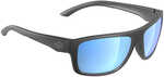 H2Optix Grayton Sunglasses Matt Gun Metal, Grey Blue Flash Mirror Lens Cat. 3 - AR Coating