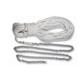 Anchor Rode 215' - 15' of 1/4" Chain and 200' of 1/2" Rope with ShackleThis Lewmar 215' anchor rode kit features 15 feet' of windlass chain spliced to 200' of 3 strand line and comes with a D shackle....
