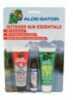 Aloe Gator Combo Pack Is Perfect For Whatever Outdoor Activity You Choose! Summer Essentials contains: The Ultimate Suncare Protection Aloe Gator 40 Gel, Spf 30 Medicated Lip Balm And 1 Oz. Green Stuf...