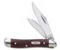 Case 00046 Peanut Folder 2.1"/1.53" Stainless Steel Clip Point/Drop Synthetic Brown