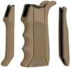 Hogue 13043 Modular Overmolded Flat Dark Earth Rubber Pistol Grip With Finger Grooves Fits AR-15/M16