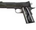 Hogue Grips Fits Colt Government Polymer Ambidextrous Safety Cut Black Pearlized Finish 45418