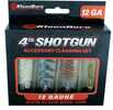 KleenBore 12Ga-Set Shotgun Accessory Cleaning Set Gauge #8-32 Thread Cotton Mop/Bore Brush Bronze Bristles