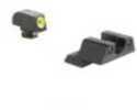 Trijicon 600784 HD Night Sights Fits Glock 42/43 Tritium Green w/Yellow Outline Front Rear