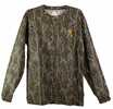 Browning  Wasatch Mens Size Large Long sleeve, Bottomland Camo. Simple, comfortable, quiet. Core and Basic. Core and Basic gear are perfect temperate weather when you're focused more on being silent t...