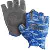 FISH MONKEY STUBBY GUIDE GLOVE BLUE WATER CAMO L