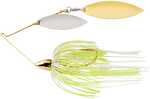 WE GOLD FRAME DOUBLE WILLOW SPINNERBAIT HOT WHITE CHARTREUSE