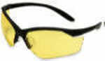 Howard Leight Industries Vapor II Eyewear Black Frame - Amber Lens Anti-Fog Coating Wrap-Around Design Comforta