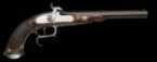 Replica gun Le Page, in the version with fantastic maple grip. The wood finishing is hand made following the old techniques of the North American skilled gunsmiths.  Rust brown finish colour for the b...