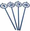"These stakes are made from 1/2"" thick steel rod and arrows made of reflective vinyl to guide hikers or guests on paths or trails. The rod measures 20"" and the welded circles are 4.5