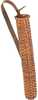 This adult size hand-woven quiver is 22â€ deep, 3 Â½â€ in diameter and holds up to 12 field tipped arrows. Use with broadheads is not recommended. It is stained a light tan to mottled brown and incl...