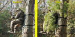 For attachment of small natural branches to a tree stand or to a tree trunk for position camo.
