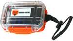 SD card case constructed of heavy duty plastic material, locks securely and is totally waterproof.