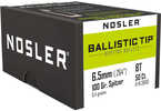 Nosler Ballistic Tip;Fully tapered jacket and special lead-alloy core;Heavy jacketed base;Ballistically engineered solid base