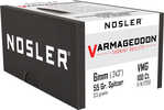 Hollow point for optimum flight;Metallic black polymer tip;Ultra-thin jacket mouth for violent expansion;Varmint jacket wall keeps the bullet together until impact at any velocity;Flat base bench rest...