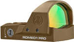 Sig Sauer Romeo1PRO Miniature Reflex Sight 6MOA Red Dot with Shroud FDE