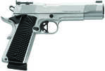 Charles Daly 1911 Empire Semi Auto Single Action Pistol in 45 ACP.  The 5 in barrel is fitted in a Chrome slide which has front and rear cocking serations and adjustable target sights.  Skeletionized ...