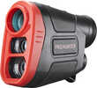A laser rangefinder with 750-yard ranging. Has scan mode and angle range compensation.