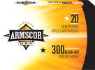 "Armscor Target Rifle Ammo;300 AAC Blackout 208 gr.;AMAX 20 rd;Brass cased