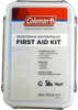 "100-piece waterproof first aid kit contains essential first aid supplies including bandages