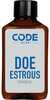Synthetic Scents From Code Blue Have Been Designed To Perform Just Like Their Natural counterparts. Synthetic Doe Estrous Is a Powerful Alternative To Real Urine, Created To Help Lure In Rutting Bucks...
