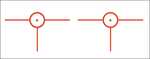 Combination 3D and target capabilities. Open top and without the 3D Iâ€™s lead in lines for further reduced clutter. Horizontal mid body line and vertical foreleg line.