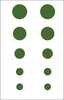Extremely large dot set for outdoor or extremely high power lens combinations.