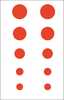 Extremely large dot set for outdoor or extremely high power lens combinations.