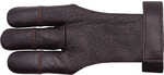 The Cowhide Shooter Glove provides three-finger and palm protection for archers. Made with genuine cowhide leather with leather-reinforced fingertips and elastic for a comfortable, durable fit.