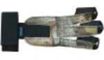 Shooting Glove With Wide Wrist Strap features Slick Mega-Hide Finger tips. An Elastic Panel Sewn Over The Knuckle Area eliminates Finger Twist. Use On Right Or Left Hand. Advantage Timber Camo