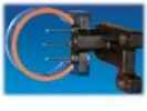 Direct Mount Aluminum Bow Sight That features Three Fiber Optic Pins, Vertical And Horizontal Adjustment And An Orange Sight Ring On a Clear Pin Guard.