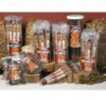 Individually Packaged Sticks Of Jerky Meat Product In a Clear Jar. 30 Sticks Per Jar.