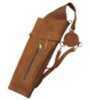 22" Long Back Quiver Is constructed From Leather And features a Large Zipper Accessory Pocket, Adjustable Shoulder Strap, 1" Foam Bottom Insert, Brass Plated Buckles, Snap Hooks, And D-Rings.
