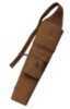 18.5" Long Quiver Is constructed From Leather And features a Flap Style Accessory Pocket With Elastic Cord Fastener, Adjustable Shoulder Strap, 1" Foam Bottom Insert, And Interior Liner For Shape Rete...