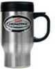Stainless Travel Mug keeps drinks Hot Or Cold And features a Spill-Resistant Screw-Top Lid. Holds 16 Oz.