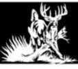 Decal With The Image Of a Large Whitetail Buck jumping Over a fallen Tree.